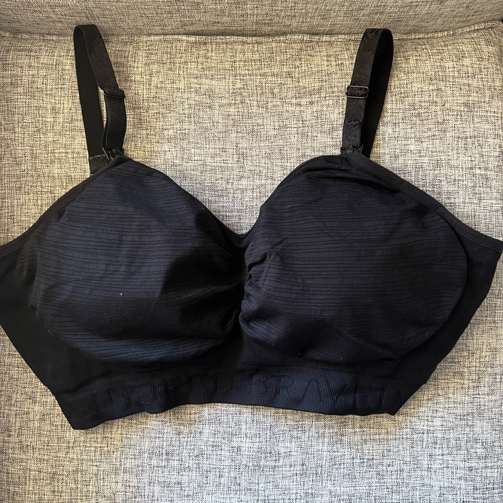 GUC Kindred Bravely Sublime® Hands-Free Pumping & Nursing Bra - Black XL Busty